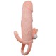 BAILE BRAVE MAN FUNDA PENE ANAL Y CLITORIS VIBRADOR 165 CM NATURAL