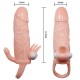BAILE BRAVE MAN FUNDA PENE ANAL Y CLITORIS VIBRADOR 165 CM NATURAL