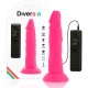 DIVERSIA DILDO FLEXIBLE CON VIBRACION ROSA 23 CM O 43 CM