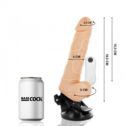 BASECOCK VIBRADOR REALISTICO CONTROL REMOTO NATURAL 185 CM O 4CM