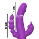 INTENSE CASANOVA VIBRADOR RABBIT SILICONA TRIPLE MOTOR MORADO