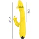 INTENSE TOKY VIBRADOR MULTIFUNCIaN RECARGABLE UP DOWN CON ESTIMULADOR DE CLITORIS AMARILLO