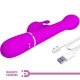 PRETTY LOVE DEJON VIBRADOR RABBIT 3 EN 1 MULTIFUNCIaN VIOLETA