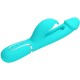 PRETTY LOVE KAMPAS VIBRADOR RABBIT 3 EN 1 MULTIFUNCIaN CON LENGUA VERDE AGUA