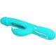 PRETTY LOVE KAMPAS VIBRADOR RABBIT 3 EN 1 MULTIFUNCIaN CON LENGUA VERDE AGUA