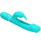 PRETTY LOVE KAMPAS VIBRADOR RABBIT 3 EN 1 MULTIFUNCIaN CON LENGUA VERDE AGUA