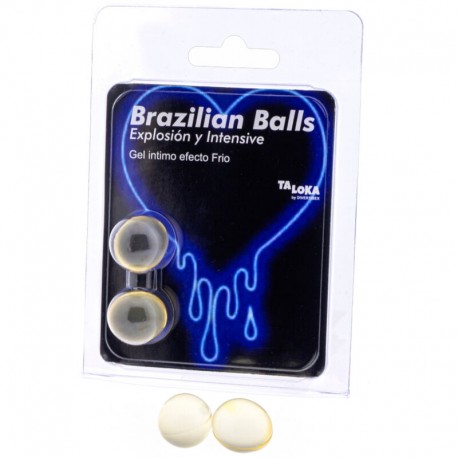 TALOKA BRAZILIAN BALLS GEL EXCITANTE EFECTO FRIO Y VIBRACIaN 2 BOLAS