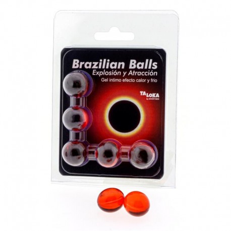 TALOKA BRAZILIAN BALLS GEL EXCITANTE EFECTO CALOR Y FRaO 5 BOLAS