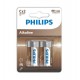 PHILIPS ALKALINE PILA C LR14 BLISTER2
