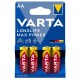 VARTA MAX POWER PILA ALCALINA AA LR6 BLISTER4