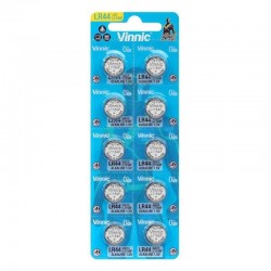 VINNIC PILA BOTON ALCALINA AG13 L1154F LR44 BLISTER10