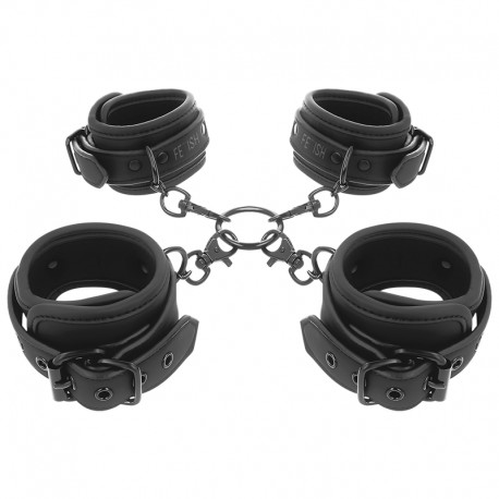 FETISH SUBMISSIVE SET ESPOSAS MANOS Y TOBILLOS CON FORRO DE NOPRENO