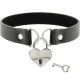 COQUETTE CHIC DESIRE COLLAR CUERO VEGANO ACCESORIO CORAZaN CON LLAVE
