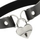 COQUETTE CHIC DESIRE COLLAR CUERO VEGANO ACCESORIO CORAZaN CON LLAVE