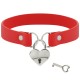 COQUETTE CHIC DESIRE COLLAR CUERO VEGANO ROJO ACCESORIO CORAZaN CON LLAVE