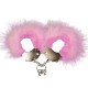 ADRIEN LASTIC ESPOSAS METAL CON PLUMAS ROSA