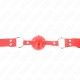 KINK MORDAZA DE BOLA 45 CM DURA HUECA ROJO COMPLETA 62 x 2 CM