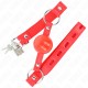 KINK MORDAZA DE BOLA 4 CM TPE CON CANDADO ROJO 60 x 2 CM