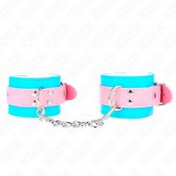 KINK - MUÃEQUERAS CHIC AZUL / ROSA AJUSTABLE 16-28 CM X 5 CM