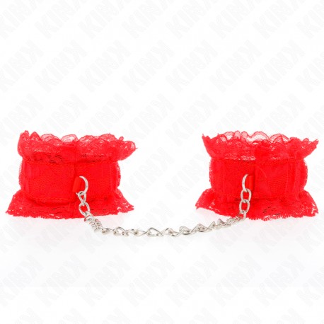 KINK MUaEQUERAS ELaSTICAS DE ENCAJE ROJO