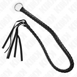 KINK - LÃTIGO DE SERPIENTE CON ANILLO DE MANO NEGRO 65 CM