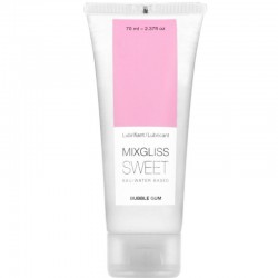 MIXGLISS - LUBRICANTE BASE AGUA SABOR A CHICLE 70 ML