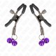 KINK PINZAS PARA PEZONES CON DOBLE CAMPANILLA VIOLETA 6 CM