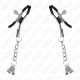KINK PINZAS PARA PEZONES CON COLGANTE DE CAMPANA PLATEADO 6 CM
