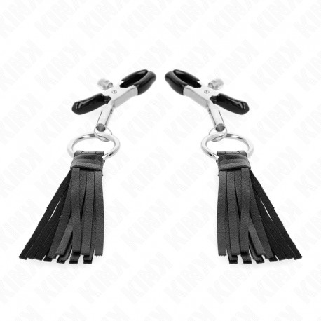 KINK PINZAS PARA PEZONES CON BORLAS DE POLIPIEL 6 CM