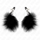 KINK PINZAS PARA PEZONES CON PLUMA NEGRO 7 CM