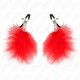 KINK PINZAS PARA PEZONES CON PLUMA ROJO 7 CM
