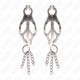 KINK PINZAS PARA PEZONES ESTILO JAPONaS CON CADENAS PLATEADO