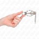 KINK PINZAS PARA PEZONES ESTILO JAPONaS CON CADENAS PLATEADO