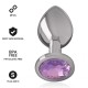 INTENSE PLUG ANAL METAL ALUMINIO CON CRISTAL VIOLETA TALLA S