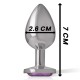 INTENSE PLUG ANAL METAL ALUMINIO CON CRISTAL VIOLETA TALLA S