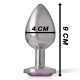 INTENSE PLUG ANAL METAL ALUMINIO CON CRISTAL VIOLETA TALLA L