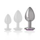 INTENSE PLUG ANAL METAL ALUMINIO CON CRISTAL VIOLETA TALLA L