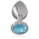 INTENSE PLUG ANAL METAL ALUMINIO CON CRISTAL AZUL TALLA M