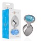 INTENSE PLUG ANAL METAL ALUMINIO CON CRISTAL AZUL TALLA L