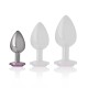 INTENSE PLUG ANAL METAL ALUMINIO CON CRISTAL ROSA TALLA S