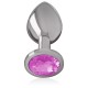 INTENSE PLUG ANAL METAL ALUMINIO CON CRISTAL ROSA TALLA M