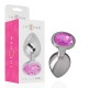 INTENSE PLUG ANAL METAL ALUMINIO CON CRISTAL ROSA TALLA L
