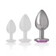 INTENSE PLUG ANAL METAL ALUMINIO CON CRISTAL ROSA TALLA L