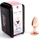 SECRETPLAY METAL BUTT PLUG ORO ROSA TALLA S 7 CM