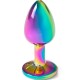 SECRETPLAY METAL BUTT PLUG MULTICOLOR TALLA S 7 CM