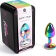 SECRETPLAY METAL BUTT PLUG MULTICOLOR TALLA S 7 CM