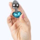 SECRETPLAY METAL BUTT PLUG CORAZaN AZUL TALLA S 7 CM