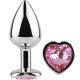 SECRETPLAY METAL BUTT PLUG CORAZaN FUCSIA TALLA S 7 CM