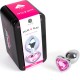 SECRETPLAY METAL BUTT PLUG CORAZaN FUCSIA TALLA S 7 CM