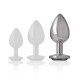 INTENSE PLUG ANAL METAL ALUMINIO CORAZaN BLANCO TALLA L